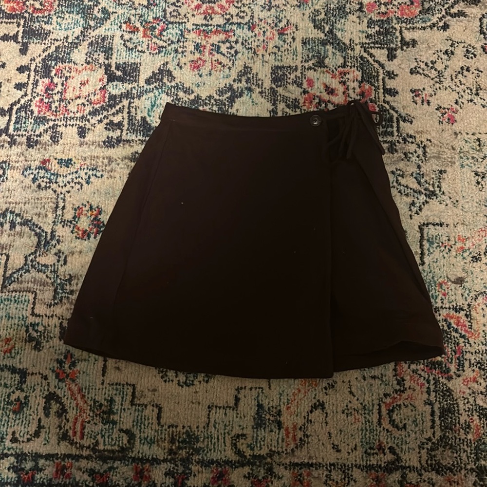 Madewell; Mini wrap-skirt. Brown sz. 14